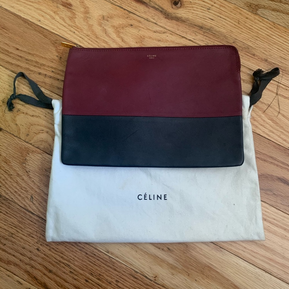CELINE leather clutch